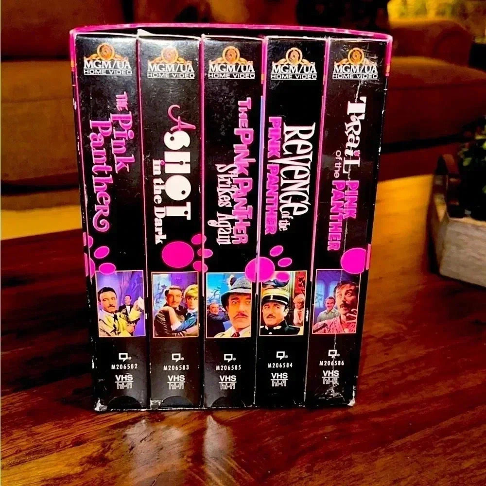 VINTAGE Pink Panther VHS Tape Movie Box Set Collection Used